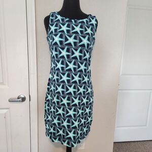 Lulu-B Navy and Aqua Star Mini Dress